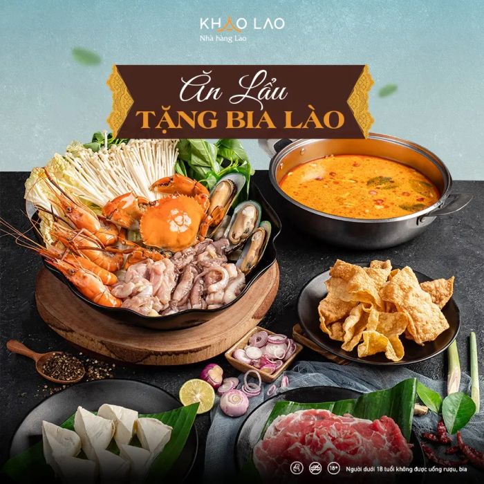 Không gian ẩm thực Lào đậm chất văn hóa tại Khao Lao