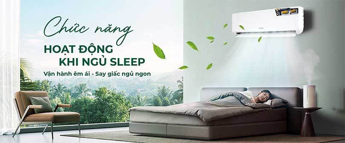Chế độ ngủ Sleep của điều hòa Nagakawa NIS-C24R2T31 mang đến giấc ngủ ngon và sâu hơn