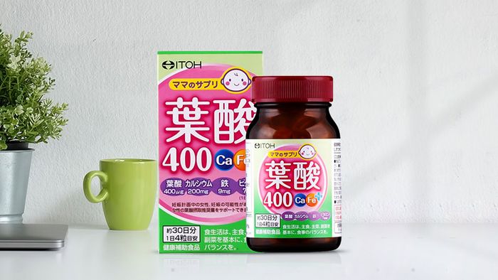 Hình ảnh thực tế viên uống Folic 400 ITOH - thiết kế tinh tế chuẩn Nhật