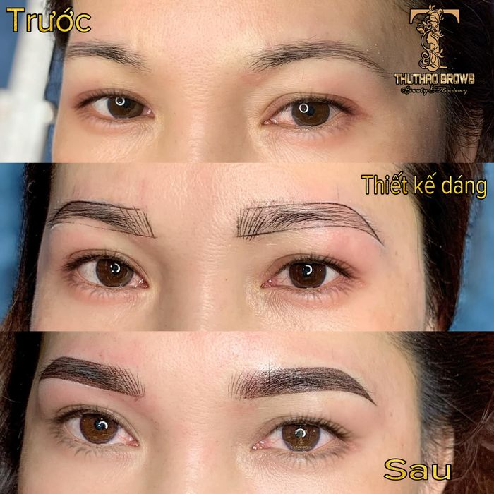 Hình ảnh thực tế kết quả phun xăm tại ThuThao Brows