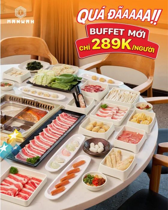 Không gian ấm cúng và món ngon đặc trưng tại Manwah