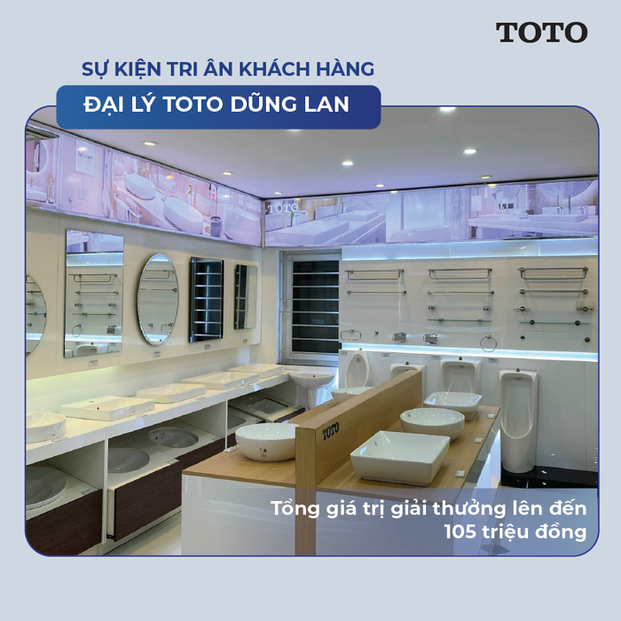 Không gian trưng bày đẳng cấp tại Showroom TOTO Dũng Lan