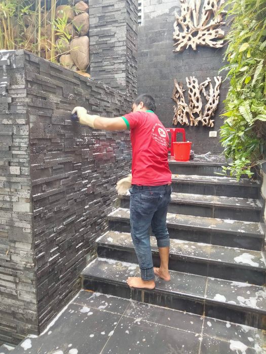 Hình ảnh đội ngũ nhân viên TM Group thi công chuyên nghiệp