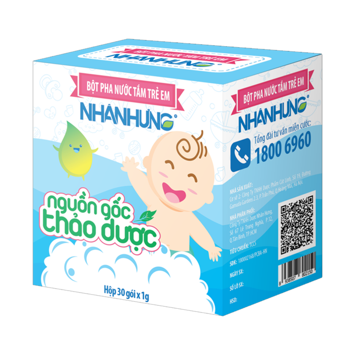 Hình ảnh minh họa bột tắm Nhân Hưng đang được ưa chuộng