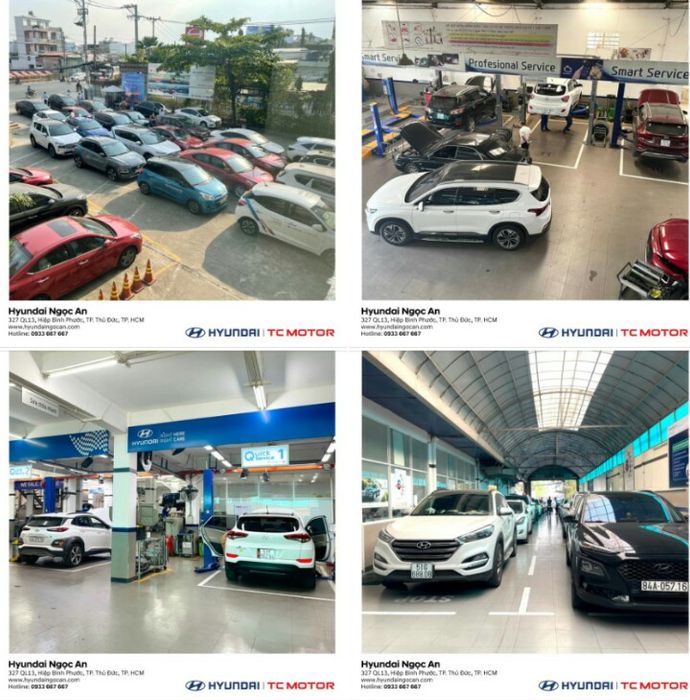 Hình ảnh xưởng dịch vụ Hyundai Ngọc An