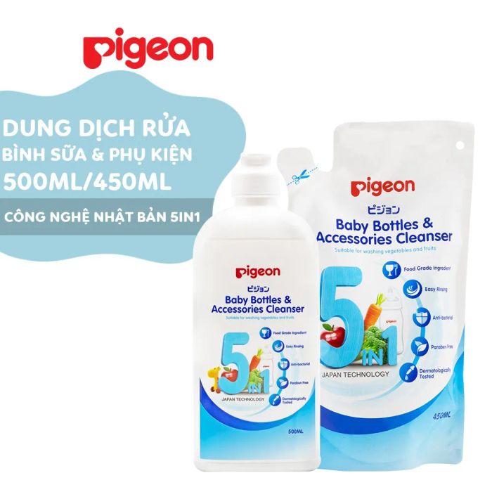 Hình ảnh chân thực dung dịch vệ sinh Pigeon - Người bạn đồng hành của mẹ bỉm sữa