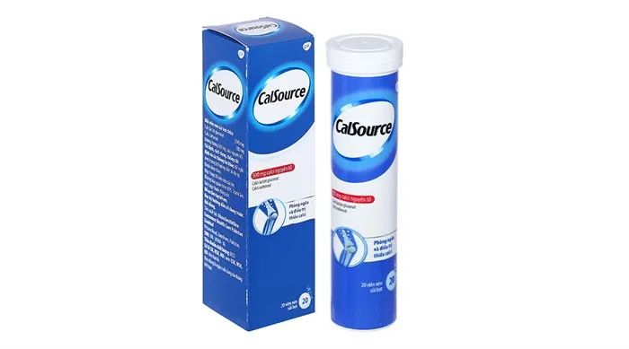 Hình ảnh minh họa viên sủi CalSource 500mg hòa tan trong nước