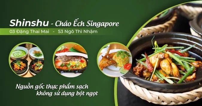 Không gian hiện đại tại Cháo ếch Singapore ShinShu
