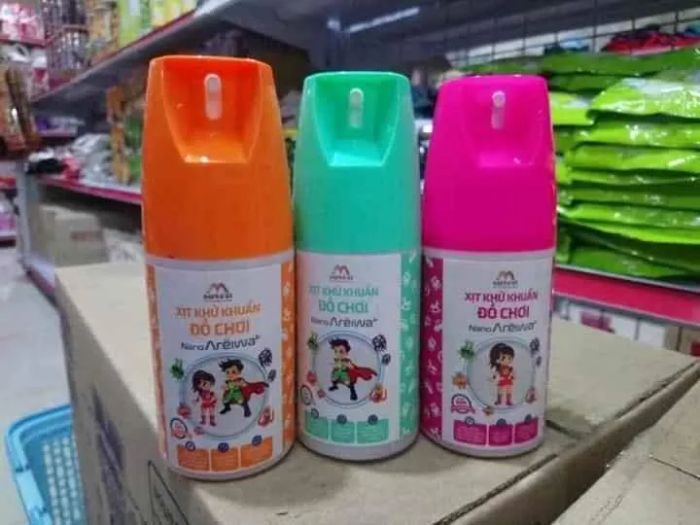 Hình ảnh thực tế xịt khử khuẩn Nano Areiwa - Giải pháp cho mọi bề mặt đồ chơi