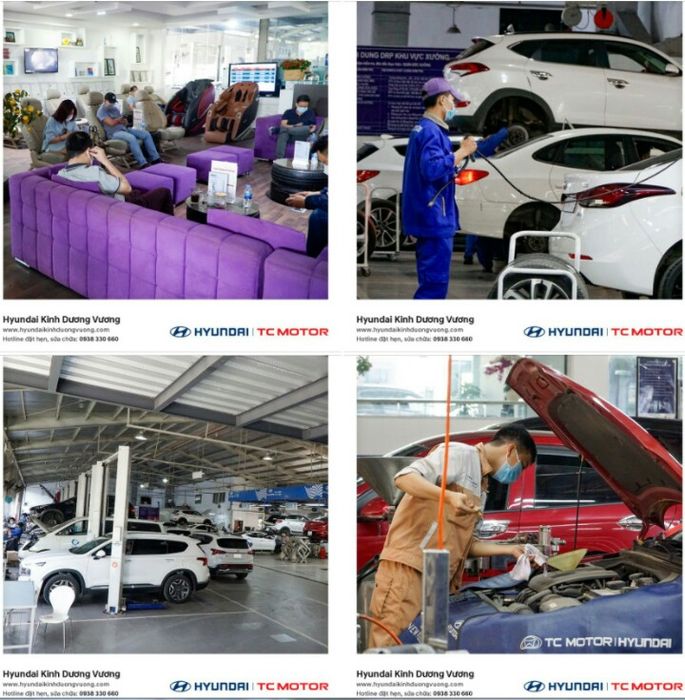 Hình ảnh xưởng dịch vụ Hyundai Kinh Dương Vương