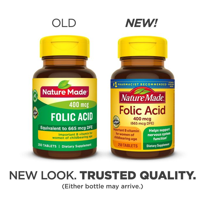 Hình ảnh thực tế Nature Made Folic Acid - thiết kế tinh tế chuẩn Mỹ