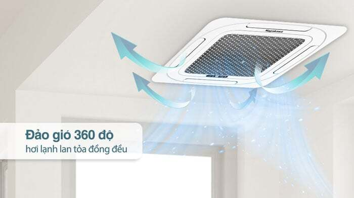 Điều hòa âm trần Nagakawa NT-C28R1T20 có cánh đảo gió tự động 360 độ thông minh, tiện lợi