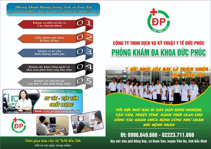 Không gian khám chữa bệnh tiện nghi tại Phòng Khám Đa Khoa Đức Phúc