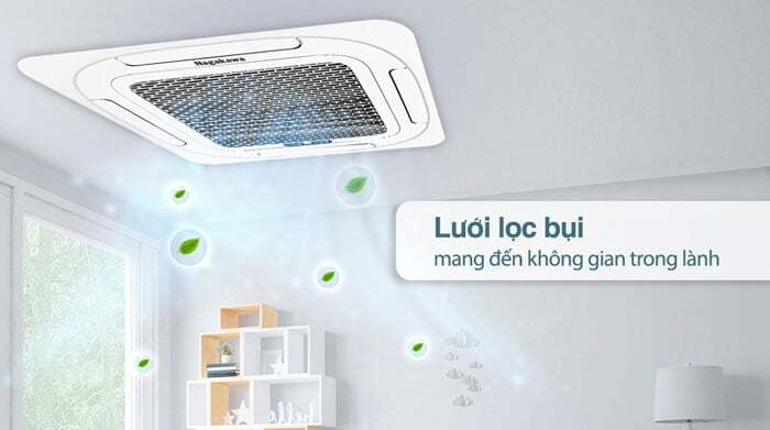 Điều hòa âm trần Nagakawa 28.000 BTU 1 chiều NT-C28R1T20 cũng có lưới lọc bụi chất lượng