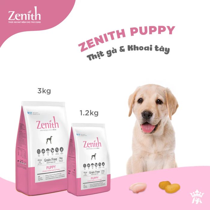 Ảnh chi tiết thức ăn hạt mềm Zenith cho chó con (ảnh 2)