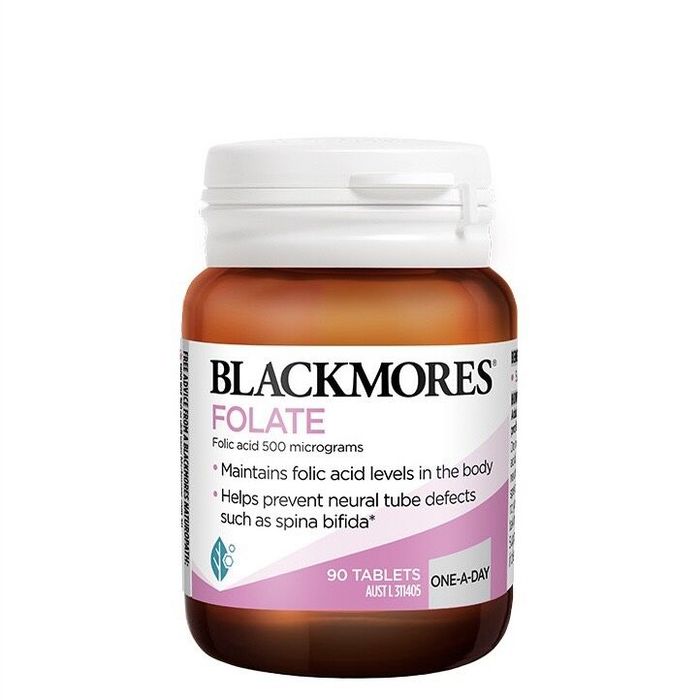 Hình ảnh bao bì chính hãng Blackmores Pregnancy Folate - thông tin rõ ràng, minh bạch