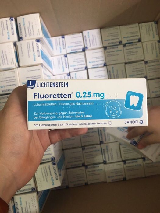 Hình ảnh thực tế viên ngậm Zentiva Floretten 0.25mg - Sản phẩm chăm sóc răng sữa hàng đầu châu Âu