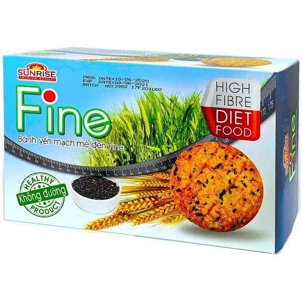 Hình ảnh Bánh Yến Mạch Mè Đen Fine - Món quà sức khỏe