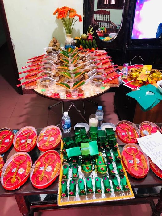 Hình ảnh setup mâm cúng chuyên nghiệp của Sen Thanh