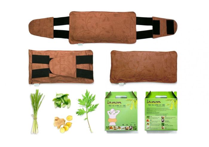 Hình ảnh thực tế túi muối thảo mộc Lamom - Sản phẩm cao cấp