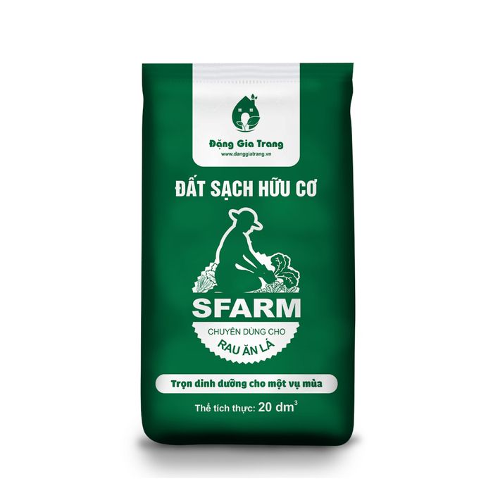 Hình ảnh minh họa đất hữu cơ SFARM trồng rau ăn lá