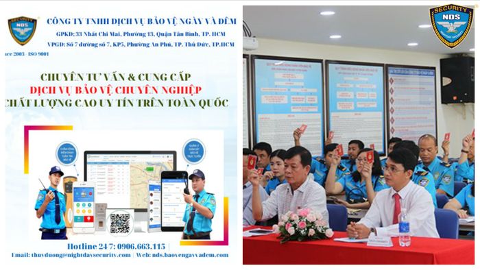 Hình ảnh đội ngũ bảo vệ chuyên nghiệp của Công ty Ngày và Đêm