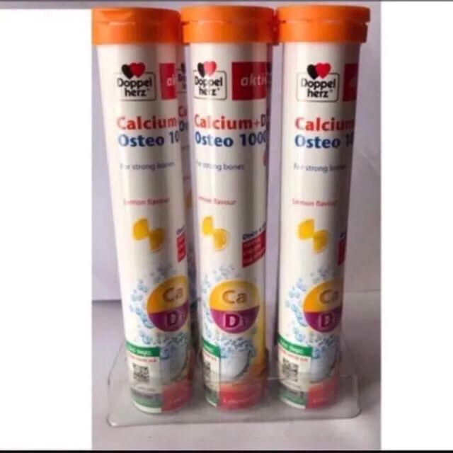 Hình ảnh viên sủi bổ sung Canxi & Vitamin D3 Doppelherz Calcium + D3 Osteo 1000