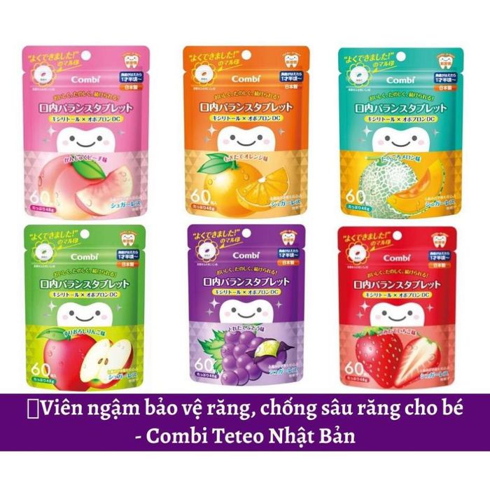 Hình ảnh bao bì viên ngậm Teteo Combi - An toàn cho răng sữa của bé
