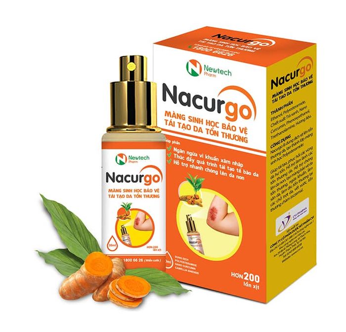 Hình ảnh Nacurgo - Băng vết thương dạng xịt công nghệ cao