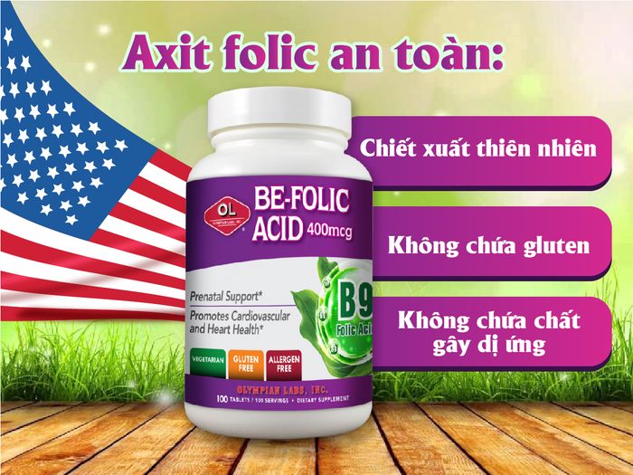Hình ảnh thực tế viên uống BE-FOLIC ACID - thiết kế sang trọng chuẩn Mỹ