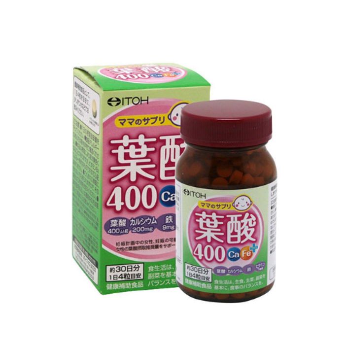 Hình ảnh chính hãng viên uống Folic 400 ITOH - thiết kế sang trọng kiểu Nhật