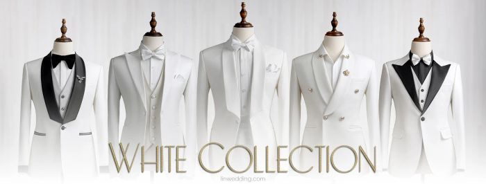 Không gian trưng bày vest sang trọng tại LIN Wedding