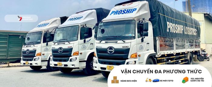 Hình ảnh đội xe vận tải đa năng của Proship