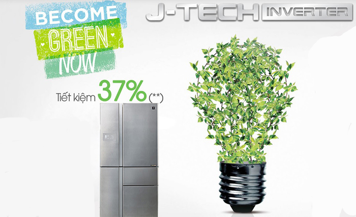 Tủ lạnh Sharp inverter 758 lít SJ-F5X76VM-SL