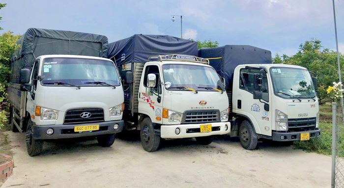 Hình ảnh đội xe hiện đại của Chành xe Nga Phát