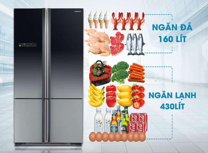 Tủ lạnh Hitachi 590 lít R-WB730PGV5 GBK