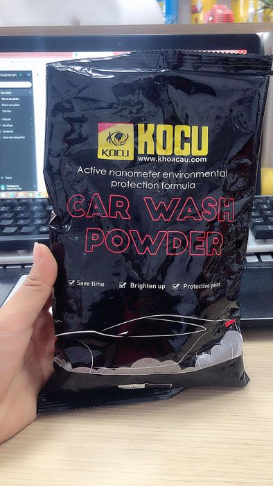 Hình ảnh thực tế bột rửa xe không chạm Kocu PD500G