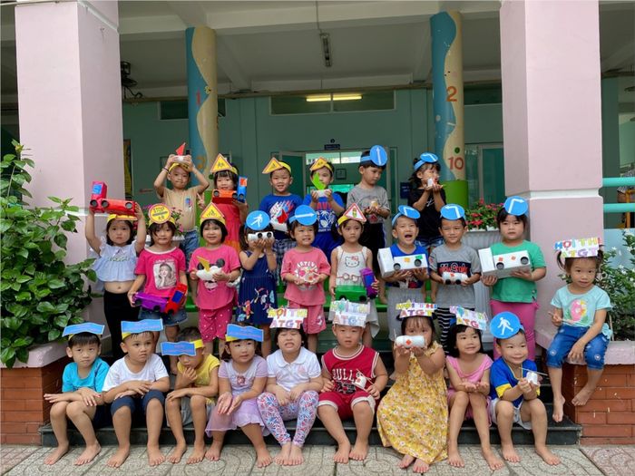 Khuôn viên xanh mát tại cơ sở chính Trường Mầm non 11B