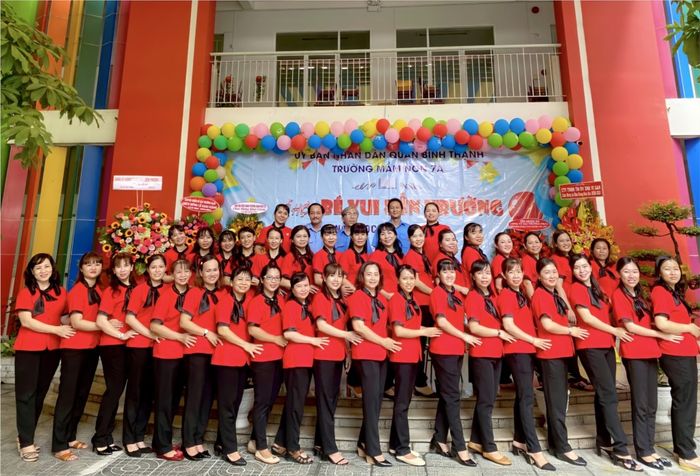 Toàn cảnh khuôn viên xanh mát Trường Mầm non 7A
