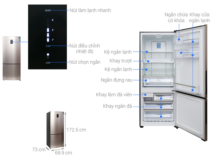 Tủ lạnh Electrolux Inverter 418 lít EBE4502GA