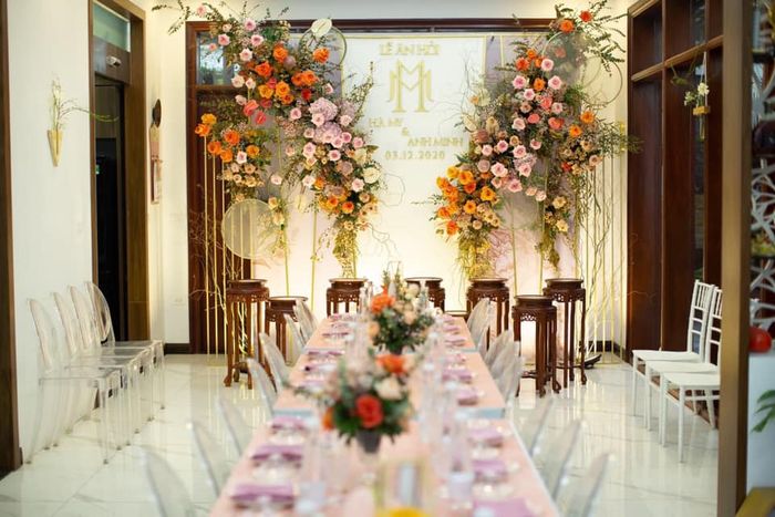 Không gian tiệc cưới tinh tế do Cưới Hỏi Thái Hiền thiết kế