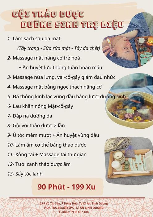 Trải nghiệm gội đầu dưỡng sinh cao cấp tại Hoa Trà