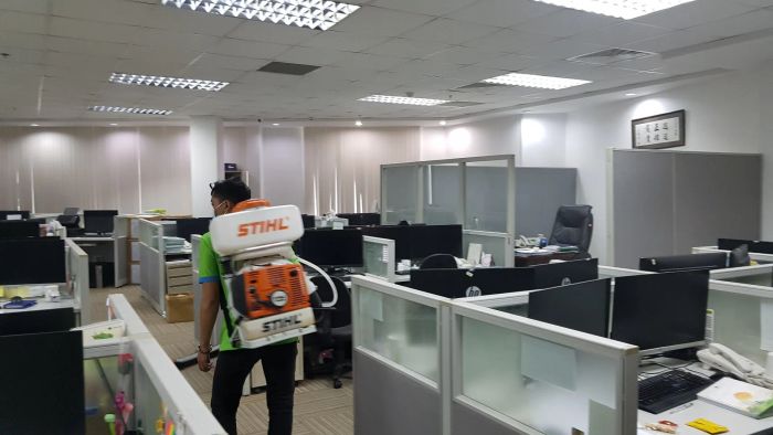 Hình ảnh quy trình khử trùng chuyên nghiệp