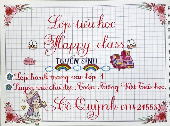 Không gian học tập tràn đầy năng lượng tại Happy Class