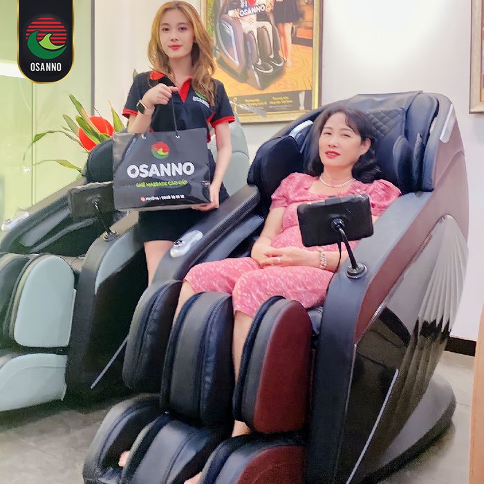 Không gian trải nghiệm ghế massage cao cấp tại showroom Osanno Tây Ninh