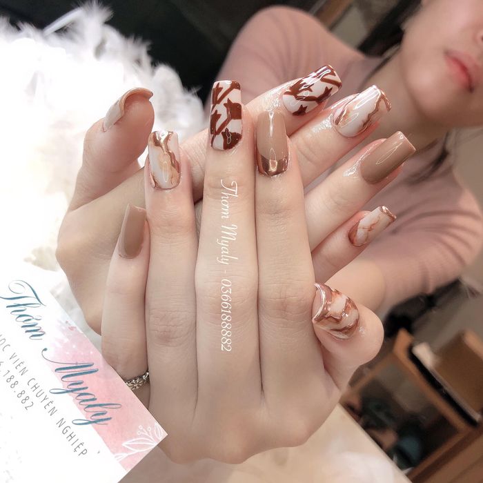 Hình ảnh tác phẩm nail nghệ thuật tại Myaly Beauty