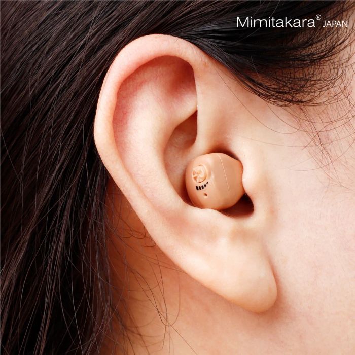 Máy trợ thính siêu nhỏ Mimitakara UP-6SZX - ảnh 1, thiết kế gọn gàng, tối ưu cho trải nghiệm nghe rõ ràng và dễ dàng sử dụng.