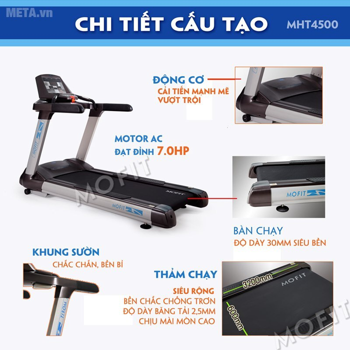 Máy chạy bộ điện cỡ lớn 4500