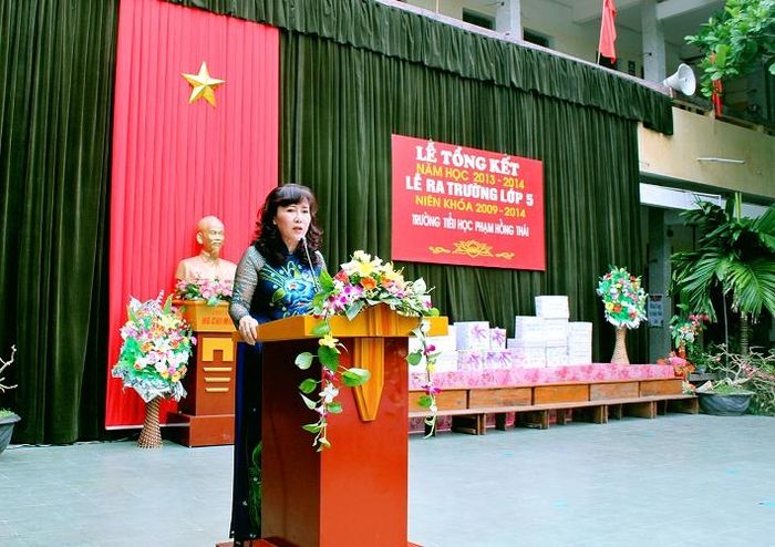 Hình ảnh bài phát biểu tổng kết năm học của hiệu trưởng tiểu học (mẫu 1)
