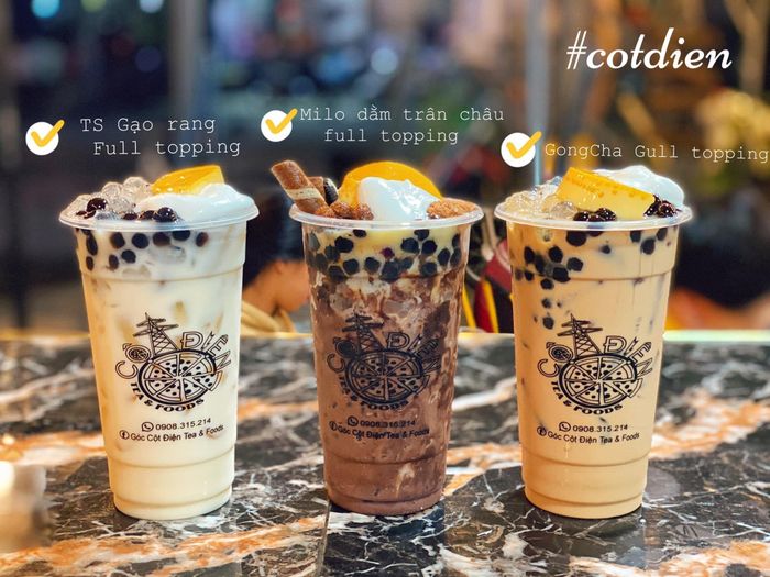 Không gian nghệ thuật tại Góc Cột Điện Tea & Foods